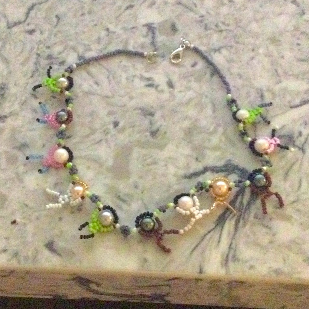 Colorful beaded children necklace